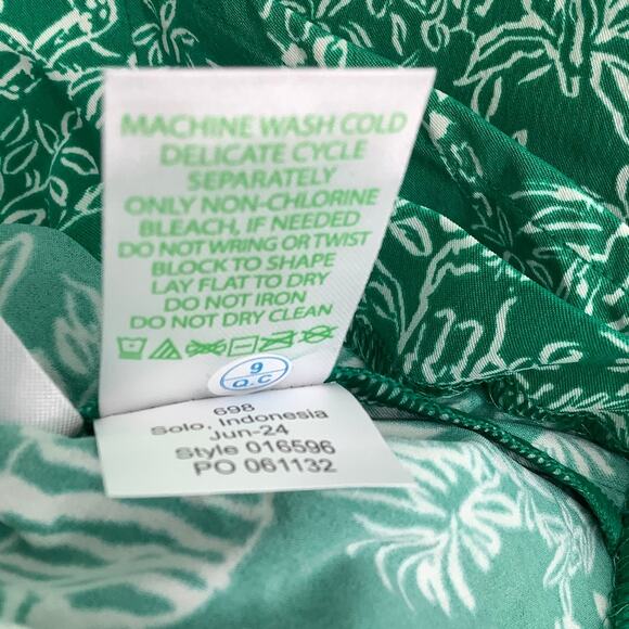 Lilly Pulitzer Womens 10 Fiddle Leaf Green Sheldrake Romper Belted Summer K22-7 - Picture 8 of 12